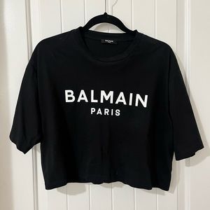 Balmain cropped tee size M